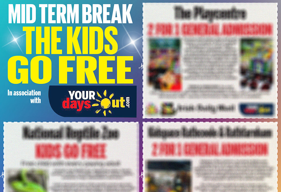 Kids go FREE this Mid-Term in association with the Irish Daily Mail