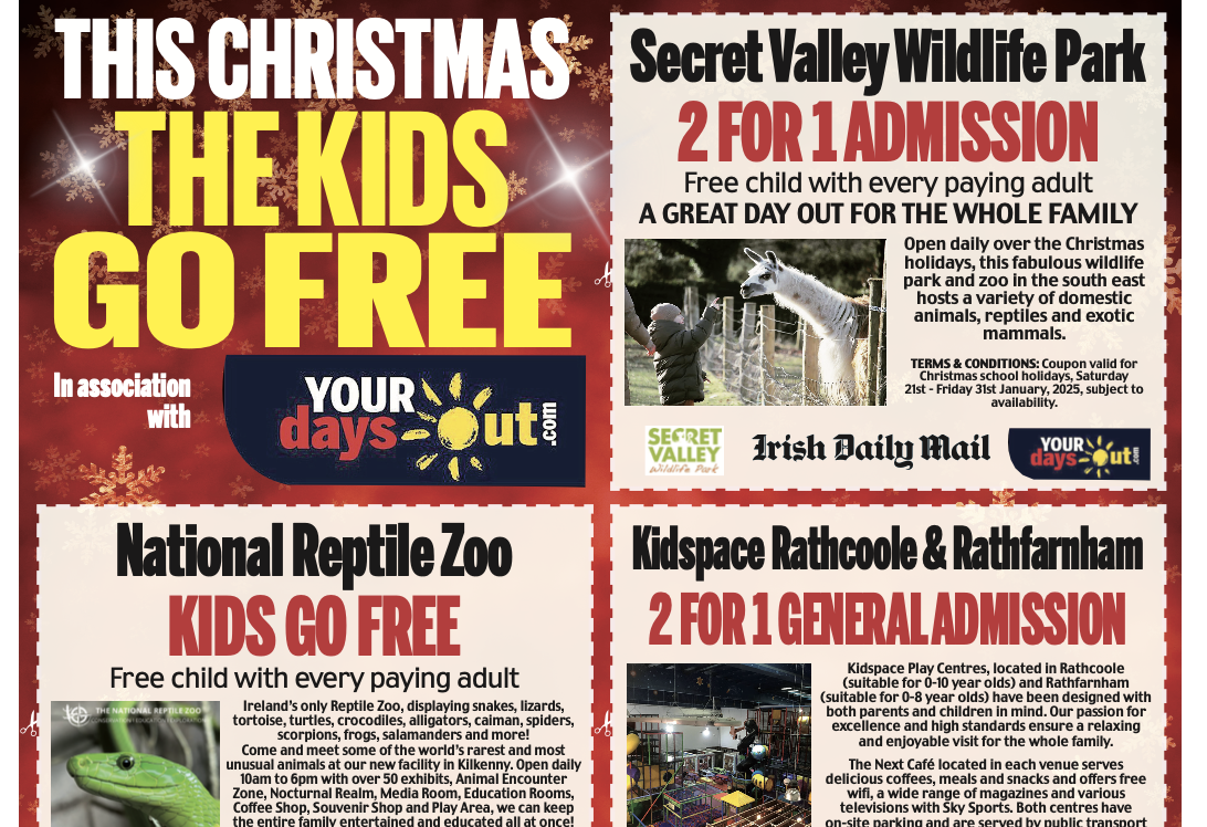 Kids go FREE this Christmas 